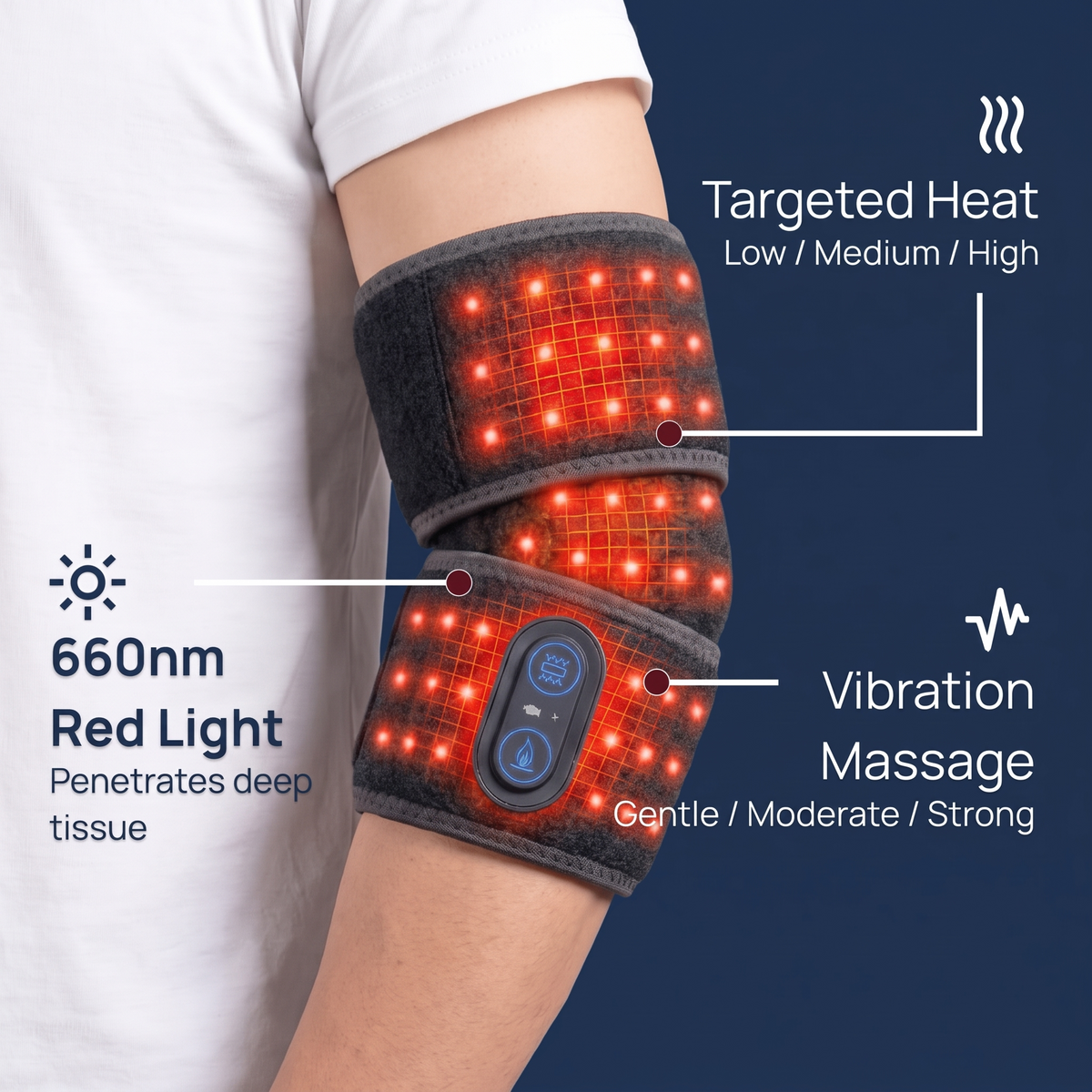 Tendova-Red Light Elbow Wrap